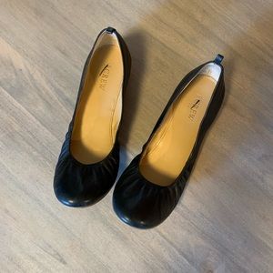 J. Crew Cece Black Leather Ballet Flats Slippers